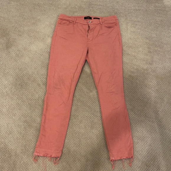7 for All Mankind salmon jeans sz10 - Picture 1 of 5